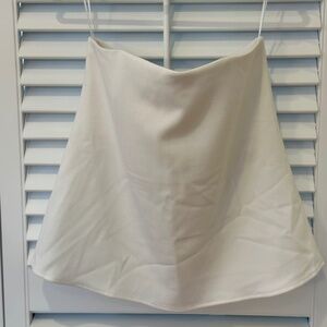 Tuckernuck Strapless Ivory Crepe Marin Top size medium